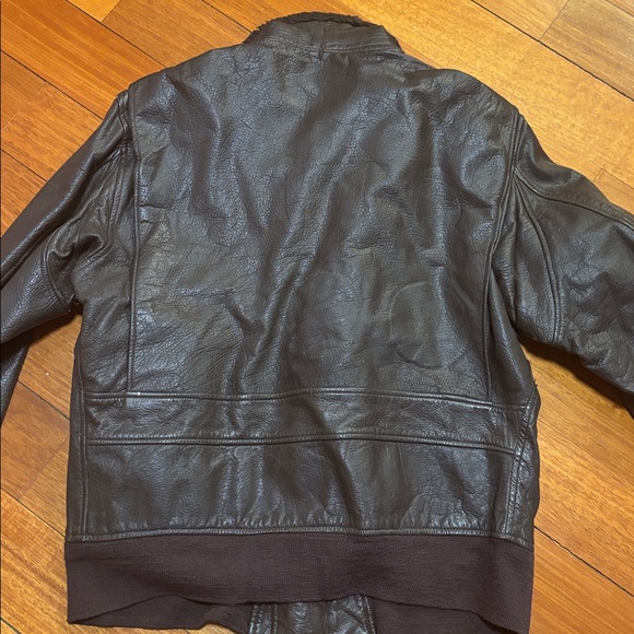 Vintage G1 brown leather bomber jacket, USN - Picture 14 of 15